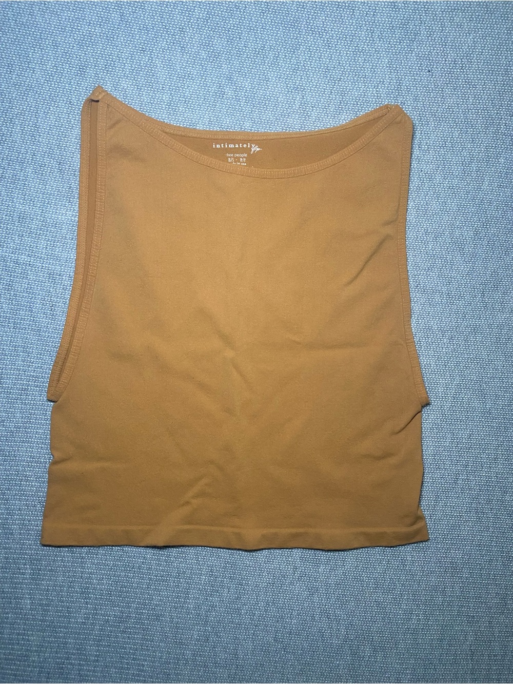 Free People Intimately Mustard High Neck Crop Tank Top XS/S indie sleaze
